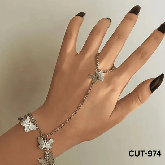 1 Pc Korean Butterfly Chain Bracelet Anklet