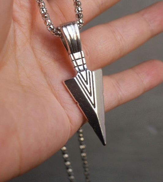 Silver Arrow Pendant for Men - Durable Alloy, Silver Plated
