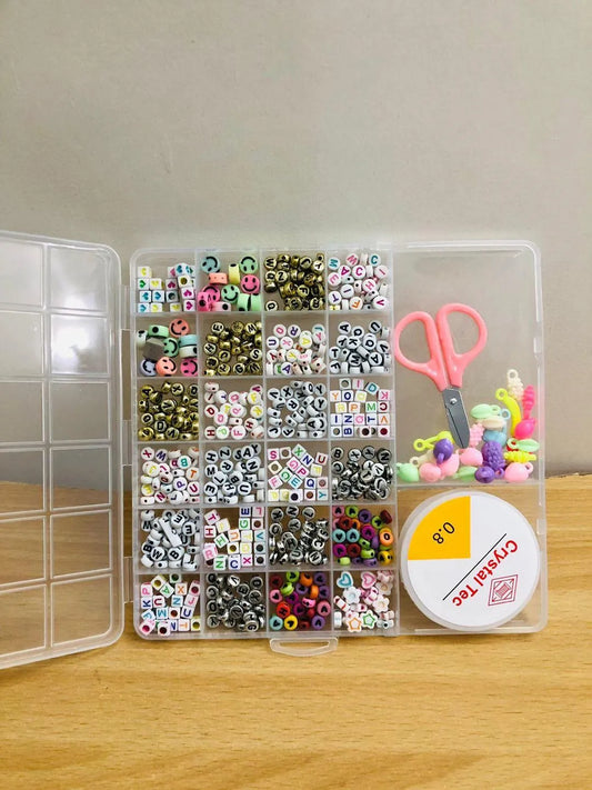 Multicolor Beaded Set for DIY Crafts