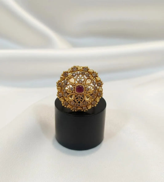Maroon Adjustable Ring for Women Wedding \u0026 Party Wear
