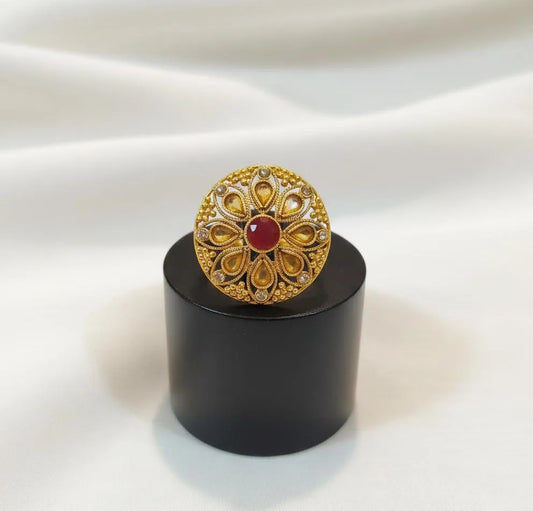 Maroon Adjustable Ring for Women Wedding \u0026 Party Wear