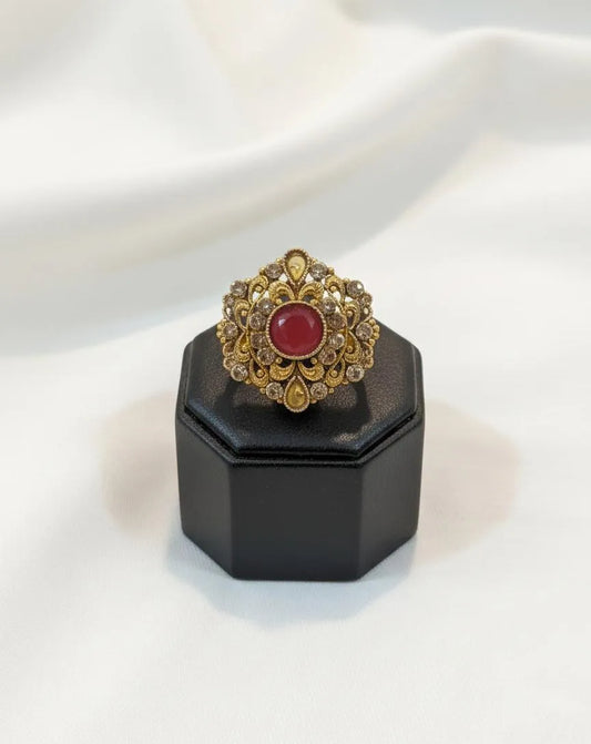 Maroon Adjustable Ring for Women Wedding \u0026 Party Wear