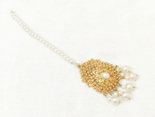Golden Pearl Bindiya for Women Bridal Wear