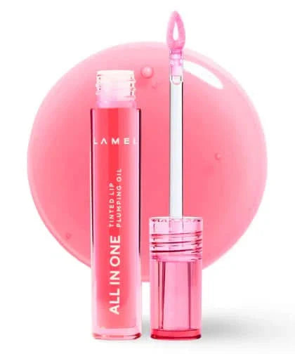 LAMEL All in One Lip Tinted Plumping Oil - 401 Peachy 3ml