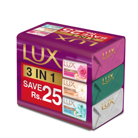 LUX RAINBOW PACK SOAP BAR 140G