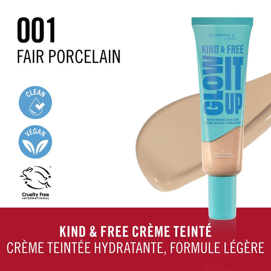 Rimmel Kind & Free Glow It Up Moisturising Skin Tint 001 Fair Porcelain