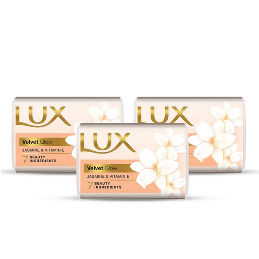 LUX VELVET TOUCH WHITE SOAP BAR 100G TRIO