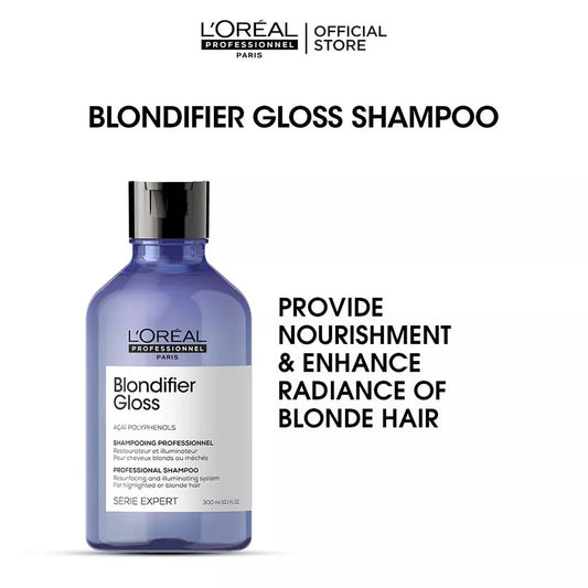L'Oreal Professionnel Serie Expert Blondifier Shampoo 300 ML - ہائی لائٹ اور بلیچ شدہ بالوں کے لیے