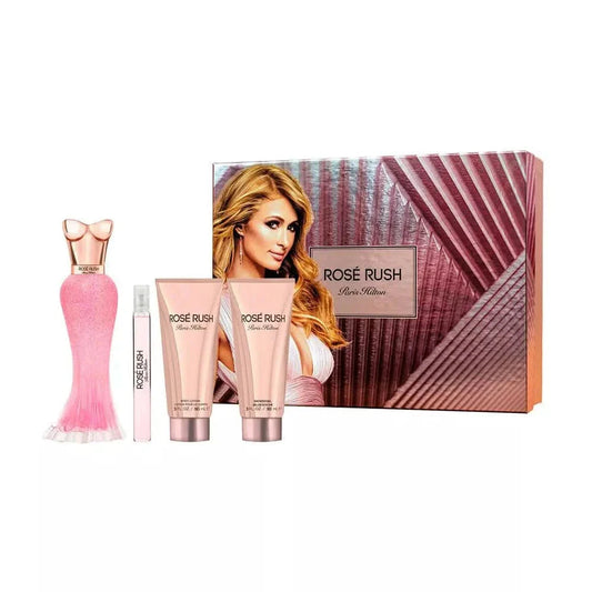 PARIS HILTON PH ROSE RUSH W EDP SET 3.4 4PC (3.4 EDP/S 0.34 P/SPRAY 3.0 B/LOTION 3.0 S/GEL)