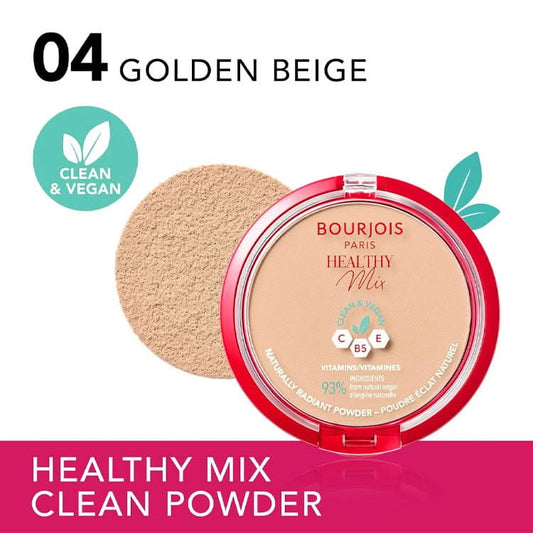 Bourjois Healthy Mix Clean & Vegan Compact Poeder - 04 Golden Beige