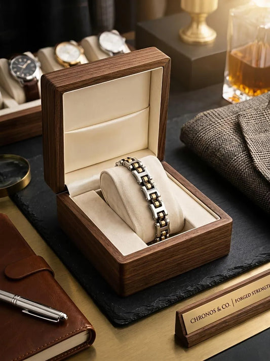 Men Funky Stainless Steel Bracelet Set Silver Plated