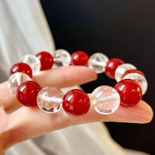 Red \u0026 White Pearl Bracelet for Women Daily Wear