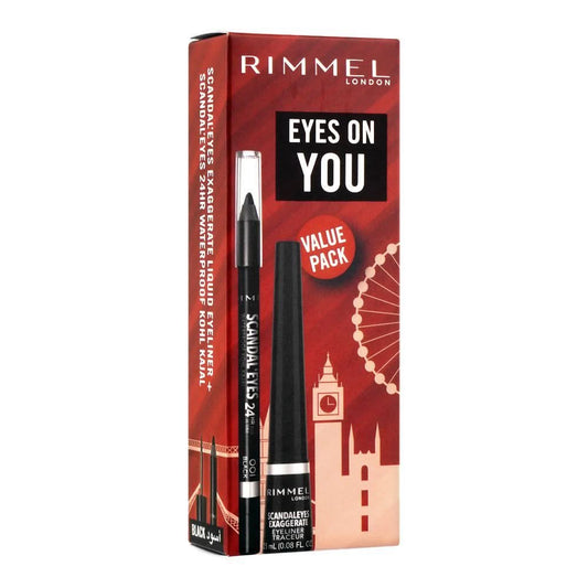 Rimmel London Promo Scandle Eyes Exag Liq Eyeliner + 24HR WP کاجل