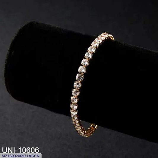 Silver Kara Bangle with Crystal Detail for Women