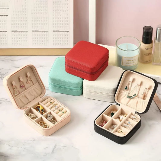 Travel Jewelry Box with Mirror \u0026 Multiple Colors