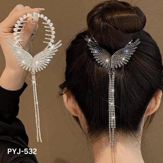 Silver Butterfly Wing Hair Claw for Weddings \u0026 Parties