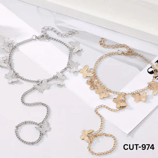 1 Pc Korean Butterfly Chain Bracelet Anklet