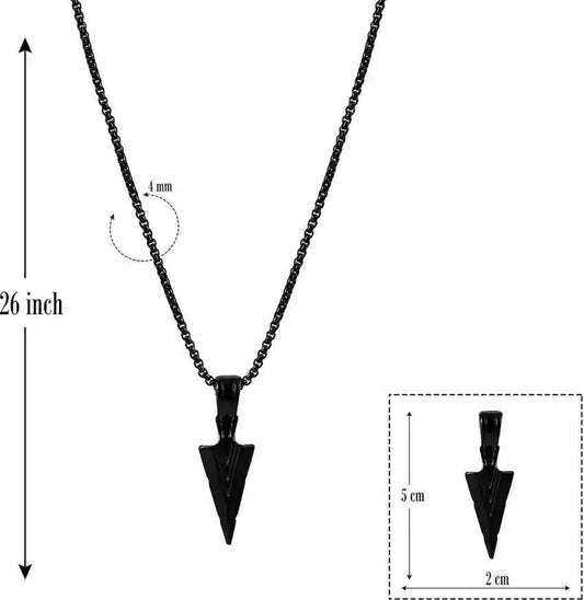 Silver Arrow Pendant for Men - Durable Alloy, Silver Plated