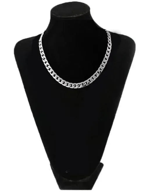 Stainless Steel Chain Necklace Silver Unisex Daily Wear