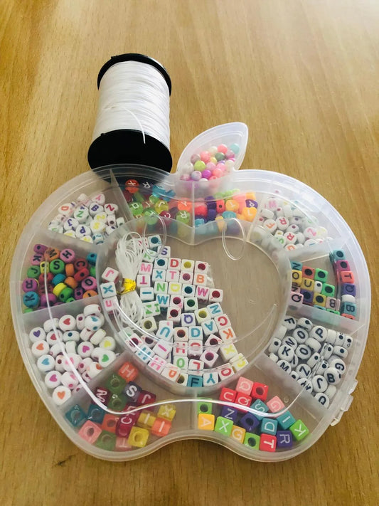Alphabets Beads \u0026 Elastic Thread Set for Kids Craft