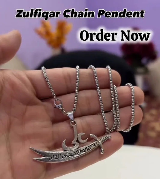 محرم اسپیشل ذوالفقار سلور پلیٹڈ نیکلس