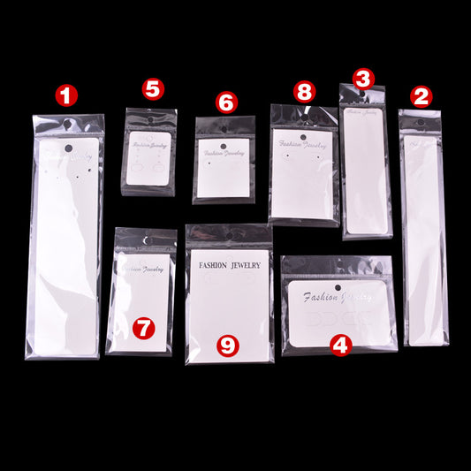 Fashion Jewelry Cards Set 9 Sizes Durable Paper Packaging