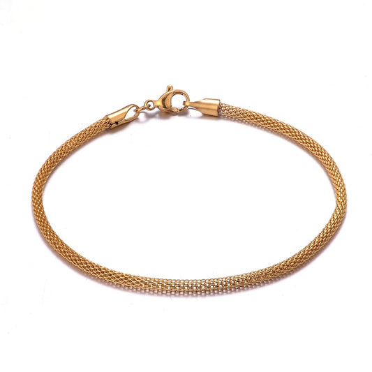 Rose Gold Mesh Bracelet for Women Daily Wear