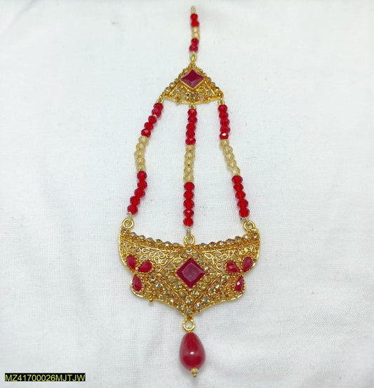 Red Resin Jhumar Pendant for Women Wedding Party Wear