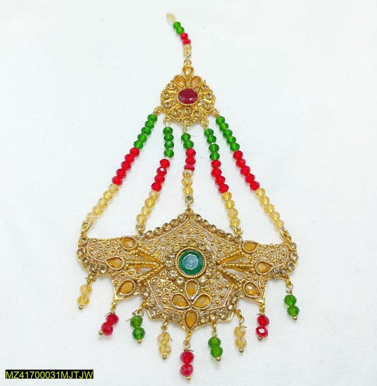 Premium Quality Jhumar with Red Green Stones for Weddings