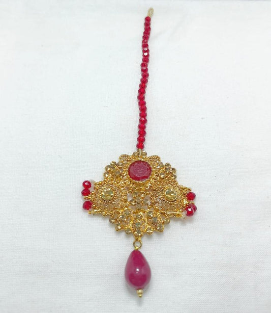 Elegant Gold Toned Bindiya with Crystal Stones for Women