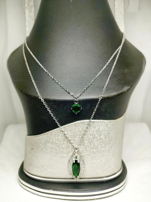 Green Blue Alloy Pendant for Daily \u0026 Bridal Wear