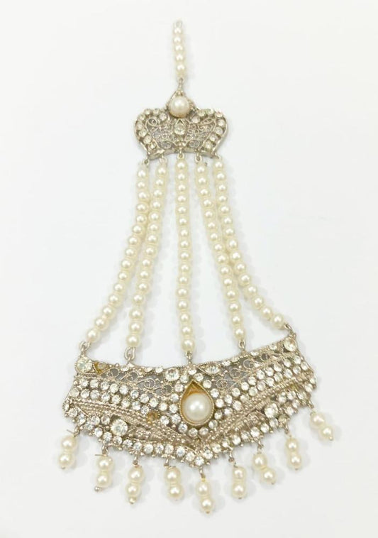Zircon Jhumar Silver Polish Wedding Party Jewelry