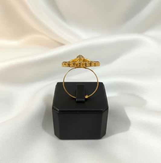 Golden Adjustable Ring for Women Wedding Party Wear
