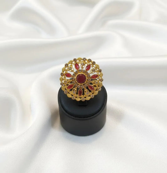 Maroon Adjustable Ring for Wedding \u0026 Party Wear