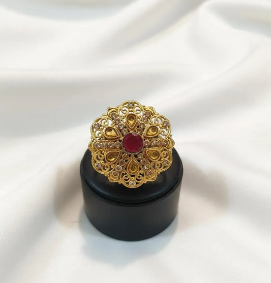 Maroon Adjustable Ring for Women Wedding \u0026 Party Wear