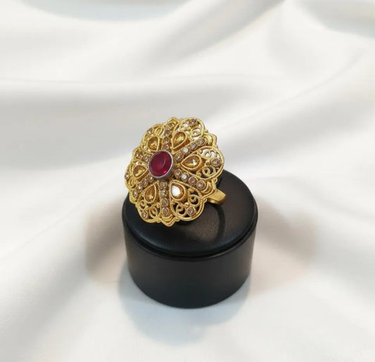 Maroon Adjustable Ring for Women Wedding \u0026 Party Wear