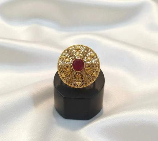 Maroon Adjustable Ring for Pakistani Women