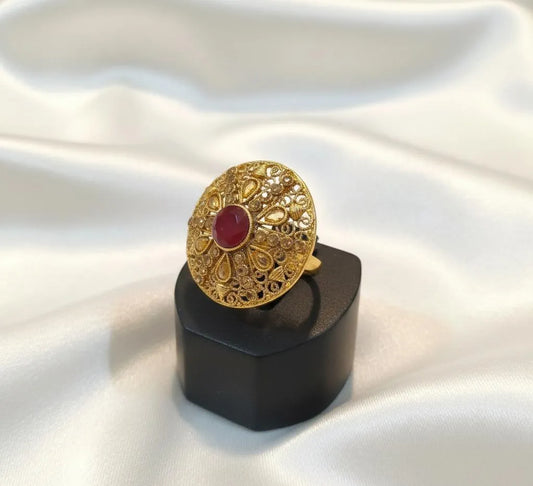 Maroon Adjustable Ring for Pakistani Women