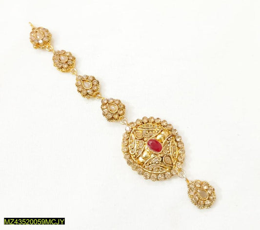 Golden Polish Bindiya for Weddings Eid Party Wear