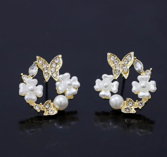 Butterfly Gold Plated Earrings for Women