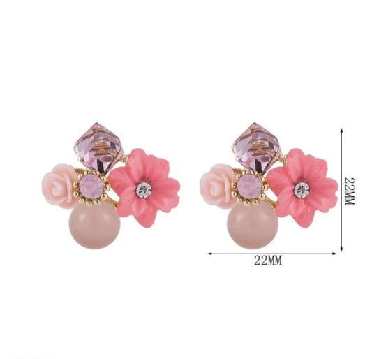 Multicolored Floral Earrings for Women Daily Wear