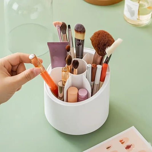 White Makeup Brush \u0026 Bangle Organizer with Dome Cover
