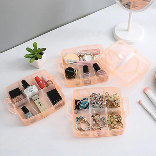 White Jewellery Box with Clear Compartment \u0026 Durable Plastic