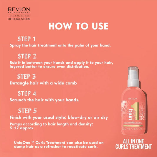 UniqONE All-in-One Leave-In Hair Treatment for Curls 230ml