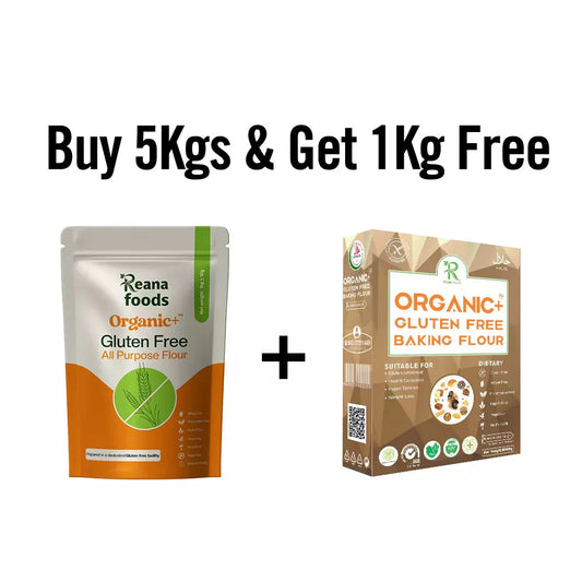 Buy 5Kgs All Purpose Gluten free flours and get 1Kg Baking Flour free