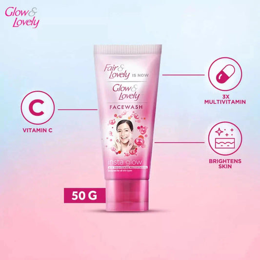 GLOW AND LOVELY INSTA GLOW FACEWASH 50G