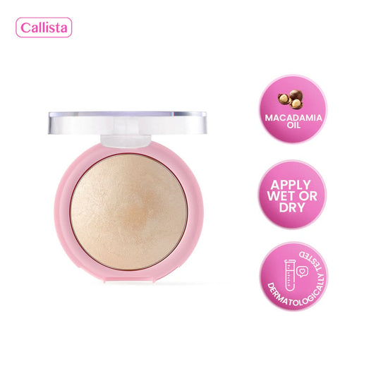 Callista Beauty So Bright Baked Highlighter - 01 Snowy Glowy Light