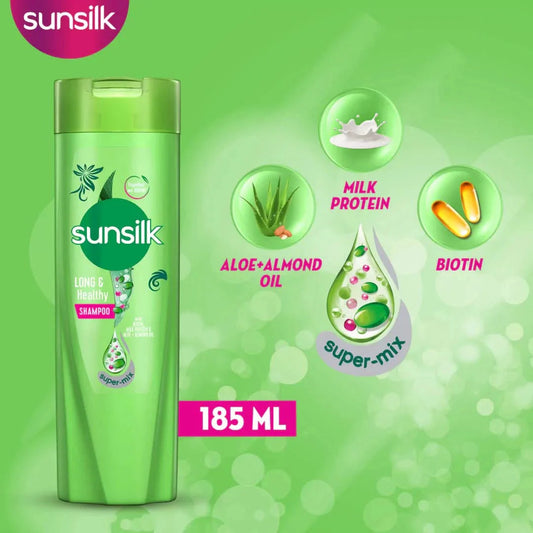 SUNSILK LONG AND HEALTHY SHAMPOO 185ML