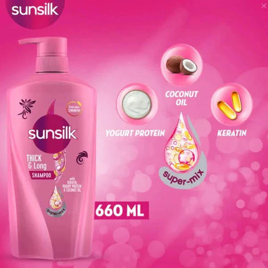 SUNSILK THICK AND LONG SHAMPOO 700ML