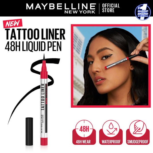 MAYBELLINE Tattoo Liner Liquid Pen Black (Last Up to 48Hrs) 1s